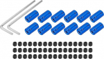 QUARKZMAN Shaft Coupling Connector with Bore of 5 mm - 5 mm Length 25 mm &phi; 14 mm 12 Pieces Shaft Couplings M4 Aluminium Alloy Rigid Coupling for Motor Accessories 3D Printer DIY Robot Deep Blue