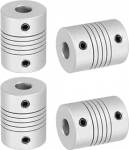 hankekaart Flexible Kupplungen, 7 mm bis 7 mm, Gelenkverbinder aus Aluminiumlegierung, flexible Wellenkupplungen, Motorkupplung f&uuml;r 3D-Drucker, CNC-Maschine, Motorf&uuml;hrung, DIY-Encoder D25 x L 19 mm