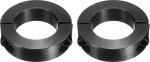 sourcing map Double Shank Collar 45mm Bore One Piece Clamping Ring 73mm OD 19mm Thickness Black Oxide Lock Collar Clamp with Adjusting Screws (1045 Steel) Pack of 2
