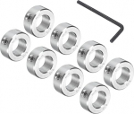 QUARKZMAN 8-osaline komplektne kruviv&otilde;ll krae 9 / 16 "Bore, 304 roostevabast terasest kruviv&otilde;ll krae, 1-1/8" v&auml;lisl&auml;bim&otilde;&otilde;t, 1/2" paksus, telje krae klamber koos kuuskantv&otilde;tmega