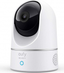 Eufy Security Indoor Cam 2K surveillance camera for indoor use, plug-in pivot security camera, person detection with voice assistant, motion sensor, HomeBase not required.