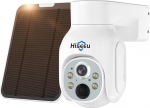 Hiseeu 4MP Outdoor Surveillance Camera with Solar Panel, 360&deg; PTZ Wireless Camera with Colour Night Vision, Motion Detection, Siren Alarm, IP66 Waterproof, Works CCTV System