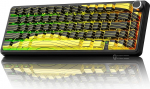 ATTACK SHARK X65PRO HE Rapid Trigger Wireless Gaming Keyboard, 0,01 mm RT t&auml;psus 8000Hz juhtmega RGB klaviatuur, magnetilised l&uuml;litid, reguleeritav k&auml;ivitamine, Snap Tap, PC/Mac, kollane