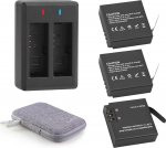 1350 mAh aku (3 komplekti) koos laadijaga AKASO Brave 7 LE (mitte Brave 7 jaoks), Rollei 6s Plus/8s Plus/9s Plus/10s Plus/11s Plus, WOLFANG GA400 / GA420, XTU S3/S6, Surfola SF630, WOLFANG GA400 / GA420, XTU S3/S6, Surfola SF630