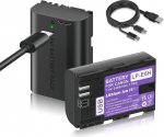 LP-E6 asendusaku 2400 mAh USB Type C laadimisega, &uuml;hildub Canon EOS 5D Mark II, EOS 5D Mark III, EOS 6D, EOS 5DS, EOS 7D, EOS 60D, EOS 60Da, EOS 70D, LP-E6N kaameratega, 2 tk.