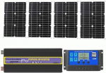 4000W Solar Wechselrichter Kit - 110V/220V Kompatibel mit 12V/24V/48V/60V Systemen, inklusive 100W faltbarem Solarpanel & 30A Laderegler f&uuml;r Home & Outdoor Power Solutions