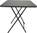 Tragbarer quadratischer Klapptisch, 60 x 60 x 70 cm, Edelstahl, Outdoor, Camping, Picknicktisch, faltbar, Esstisch f&uuml;r Zuhause, Partys, leicht und langlebig, Schwarz