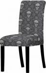 Tool Cover Set of 4 - Must Gothic Stretch Soft Protective Cover - Abstract Skull Stretch Removable Washable Elasticity Chair Cover for Dining Room Banquet Wedding Ceremony Decor Set of 4