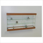 VM ART DESIGN GLASS BY VETRERIA MICELI Ethnic Style VMEBR6HT Glass Hanging Display Cabinet (Cherry Wood)