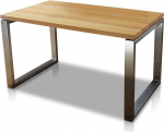 London Solid Beech s&ouml;&ouml;gilaud 140 x 80 cm Disainerlaud T&auml;ispuidust ja roostevabast terasest puidust laud Metallterasest laud puidust Premium s&ouml;&ouml;gilaud