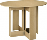 HOMCOM Kokkupandav s&ouml;&ouml;gilaud Kokkupandav k&ouml;&ouml;gilaud 2 kokkuklapitava tiibaga Kokkupandav laud 1-2 inimesele 104 x 76 x 73,7 cm Tammepuust