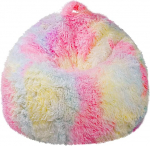 Tie-Dye Rainbow Bean Bag Cover (ilma t&auml;idiseta) - 2-in-1 pehmed m&auml;nguasjad lastele - kohev pikakarvaline kunstkarva tool (70 x 80 cm)