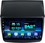 Autoradio Android 15 F&uuml;r Mitsubishi Pajero Sport 2 L200 Triton 2008-2016- Eingebaut DAB+ Carplay/Android Auto/DSP -4G+64G -Kamera+ MIC- 9 Zoll IPS Lenkradsteuerung RDS WiFi BT