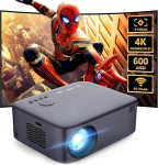 [Electric Focus/Keystone Correction/Zoom] projektor, 4K toetab 600ANSI WiFi6 kahesuunaline Bluetooth, Native 1080P kodukino videoprojektor, &uuml;hildub nutitelefoni/TV Stick/Laptop/Konsooliga