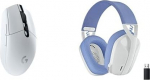 Logitech G305 Lightspeed traadita m&auml;nguhiir ja Logitech G435 Lightspeed traadita Bluetooth m&auml;nguh&auml;&auml;l, valge