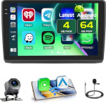 4G + 64G Android autoradio Renault Trafic 2001-2010, Opel Vivaro 2006-2010, Nissan Primastar 2006-2014 puuteekraaniga 9-tolline juhtmevaba Carplay Android auto, Fuluku raadio koos navigatsiooniga Bluetooth FM