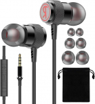In-Ear-Kopfh&ouml;rer mit starkem Bass, ger&auml;uschisolierende Kopfh&ouml;rer, kabelgebundene Ohrh&ouml;rer mit Mikrofon und Lautst&auml;rkeregler, f&uuml;r Samsung, Android, iPad, MP3, Smartphones und 3,5-mm-Ger&auml;te