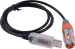 USB-lt DMX RS485 juhtkaabel, FTDI XLR 3-poolne jadakonverter adapter, lavaline valgustuse kaabel (6ft, selge USB muhv)