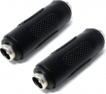 DRUT 5.5mm x 2.5mm DC Power Coupler Female to Female Gender Changer kaabliadapteri &uuml;hendaja CCTV kaamera LED tuled jne 2 mustad