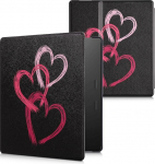 kwmobile Flip Case &uuml;hilduv Amazon Kindle Oasis 10. p&otilde;lvkonna - Case eReader - Brush Hearts Dusky Pink Black