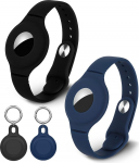 Runmeihe Pack of 2 Airtag Ripatsikarbi + 2 Pack GPS laste k&auml;ev&otilde;ru &uuml;hilduv, k&auml;ev&otilde;ru ja v&otilde;tmehoidja
