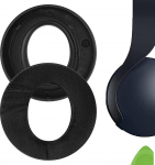 Geekria Comfort Hybrid Velour asendusk&otilde;rvapadjad, mis &uuml;hilduvad Sony Playstation 5 Pulse 3D PS5 juhtmevabade k&otilde;rvaklappidega k&otilde;rvapadjad k&otilde;rvakomplektide asendusosad (must)