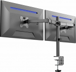 VIVO Dual-Monitor-Schreibtischhalterung, Hochleistungs-Vollverstellbarer St&auml;nder, Passend f&uuml;r 2 LCD-LED-Bildschirme bis zu 32 Zoll und je 10 kg, Schwarz, STAND-V032