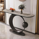 30 cm hoher Konsolentisch, Rockboard-Oberseite, langer schmaler Sofatisch f&uuml;r Wohnzimmer, Flur, Eingangsbereich, Foyer