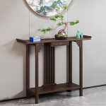 Altartisch aus Massivholz, Konsolentisch f&uuml;r Eingangsbereich mit Offenem Ablagefach und Schublade, Sofatisch im Japanischen Stil f&uuml;r Wohnzimmer, Diele und Flur(100*31*83cm/39.4*12.2*33in)
