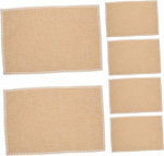 INOOMP 6 St&uuml;ck Abwaschbare Platzsets aus Polyester Baumwollstoff mit Feiner Verarbeitung und Weicher Textur Elegante Tischunterlage f&uuml;r K&uuml;che und Party