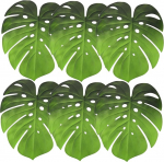 Komplekt 6 Monstera lehekujulist EVA-st valmistatud libisemiskindlad kuumakindlad pestavad kiiresti kuivavad dekoratiivsed s&ouml;&ouml;gitoa ja peo jaoks.