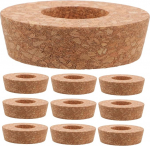 BESPORTBLE Pack of 10 Hydroponic Vase Caps Cork Hydroponic Lid Cork Stopper for Glass Bottles Cork Lid for Hydroponic Grow Vases Hydroponics Grow Vases Lid Wooden Light Brown