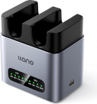 llano EN-EL25 PD 20W Dual Slot Battery Charger Fast Charger for Nikon Z50 II, Z50, Z30, ZFC, Aluminum Alloy Heat Dissipation, with USB-C Interface, CNC Aluminium, LED Display