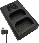 DMW-BLK22 Doppel USB LCD-ladeseade (DMW-BTC15 typ) f&uuml;r Panasonic Lumix DC-S5, S5II, S5IIX, GH5, GH5S, GH5II, GH6, G9II