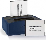 2 akut + topeltlaadija (USB) NB-6L NB-6LH Canon Powershot S120, S200 (2014), SX610, SX710 HS ... / IXUS 300 HS, 310 HS ... - v&otilde;rdle nimekirja