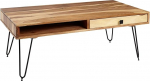 FineBuy T&auml;ispuidust kohvilaud 120 x 60 x 40 cm koos 2 sahtliga elutoa laudaga