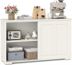 GIANTEX Sideboard k&ouml;&ouml;k, k&ouml;&ouml;gikapp, k&ouml;&ouml;gikapp, k&ouml;&ouml;gikapp, l&uuml;kanduksed, k&ouml;&ouml;gikapp, madal buffeekapp, k&ouml;&ouml;gikapp reguleeritava k&otilde;rgusega riiuliga, k&ouml;&ouml;gikapp 106,5 x 33 x 62,5 cm, riiulilett 106,5 x 33 x 62,5 cm