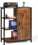 IDMarket - 70cm Dayton Antique Effect Industrial Design Side Buffet 3 riiuliga ja kapiga