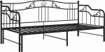 Tidyard pikendatav metallist diivanivoodiraam metallist 90 x 200 cm Must