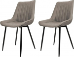 S&ouml;&ouml;gitoolid 2 polsterdatud seat seljatoega Suede Effect kangas metallist jalad koormus 120kg s&ouml;&ouml;gituba elutuba magamistuba (helepruun)