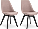 SalesFever Cleo s&ouml;&ouml;gitoa toolid, 2 tk komplekt | Roosiline kate | N&ouml;&ouml;pidega tikand | Polsterdatud toolid moodsates v&auml;rvides | Mustad p&ouml;&ouml;gijalad | Retro disain