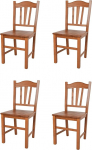 t m c s Tommychairs - Silvana 4 toolist koosnev komplekt k&ouml;&ouml;ki ja s&ouml;&ouml;gituppa, vastupidav konstruktsioon p&ouml;&ouml;gipuust, kirsipuust lakitud ja puidust istmega.