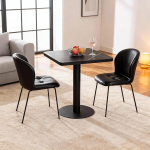 Mingone s&ouml;&ouml;gilaud 60 cm x 60 cm k&ouml;&ouml;gilaud V&auml;ike marmorist laud 60 cm ruutu laud s&ouml;&ouml;gituppa k&ouml;&ouml;ki elutuppa Must