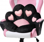 Kassik&auml;pp padi Armas toolipadi Kawaii Cat Paw kuju Gaming Chair Padi Kitty Plush Laisk diivanipadi t&uuml;drukutele Gamer Chair Kawaii Accessories Stuff Room Decor (Black Heart, 70 x 70 cm)