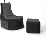 Gaming Bean Bag XXL koos kottidega lastele, teismelistele ja t&auml;iskasvanutele, sise- ja v&auml;listingimustes, p&otilde;randapadi, tugitool, Bean Bag juba t&auml;idetud, EPS helmed t&auml;idis (antratsiit, kahetooniline)