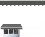 Asendusmarkiisi Valance Strip 3.5m x 20cm Garden Patio Raske veekindel UV-kindel kangas laineline Valance Canopy for Markiis Patio Balcony Patio asendamine