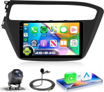 VECHTEL 4G + 64G autoraadio Android 15 Hyundai I20 2018-2020 jaoks, 9-tolline Incell HD 1280 x 720P puuteekraan koos juhtmevaba Carplay Android autoga, autoraadio GPS WiFi USB Bluetooth FM RDS raadioga