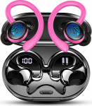 Bluetooth-k&otilde;rvaklapid, traadita Bluetooth 5.4 Sport Deep Bass, IP7 veekindlad k&otilde;rvaklapid, LED-ekraan t&ouml;&ouml;ks/&otilde;ppimiseks, 56 tundi m&auml;nguaega k&otilde;rvaklappides koos 4 ENC m&uuml;rasummutusmikrofoniga