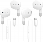 USB C k&otilde;rvaklapid, juhtmega m&uuml;raisolatsioon koos sisseehitatud mikrofoni helitugevuse reguleerimise HiFi Stereo k&otilde;rvaklappidega, mis &uuml;hilduvad iPhone 15/16 Pro Max/16 Plus/S23/S24 (2 Pack)