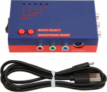 Srliya AV HDMI adapter RetroScaler2x konverter, 480P Retro Gaming TV adapter Vic20, Atari2600, Msx, N64, SFC, SuperFamicom, PIAYSATION2, MD1, MD2, Dreamcast, C64 (sinine)